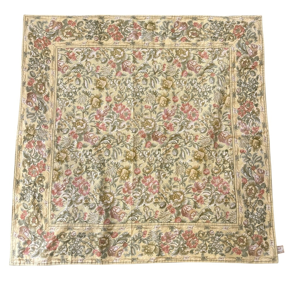 April Cornell Vintage VTG Tablecloth 48" Square 90s Cottagecore French Country